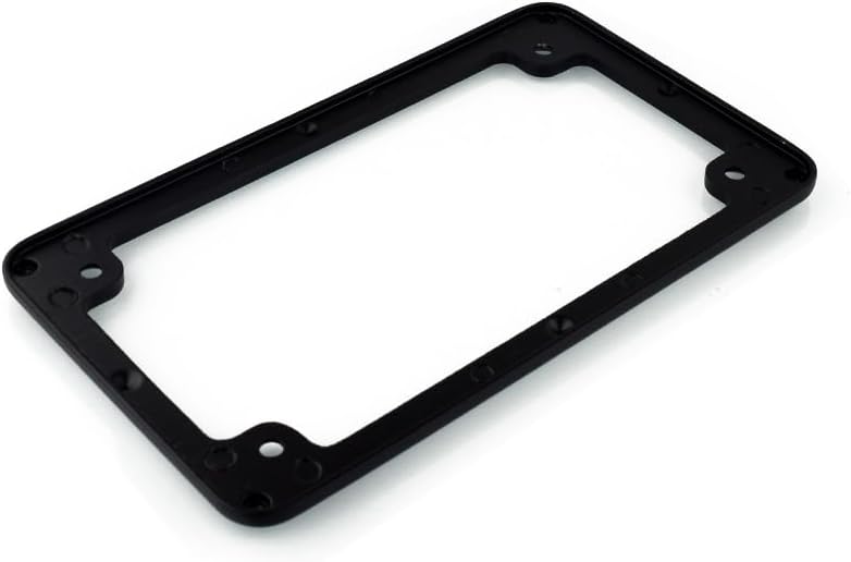 Motorcycle Stainless Steel License Plate Frame Slim Rear License Tag Plate Frame Custom All Standard Motorcycle License Plates 7" x 4" Black