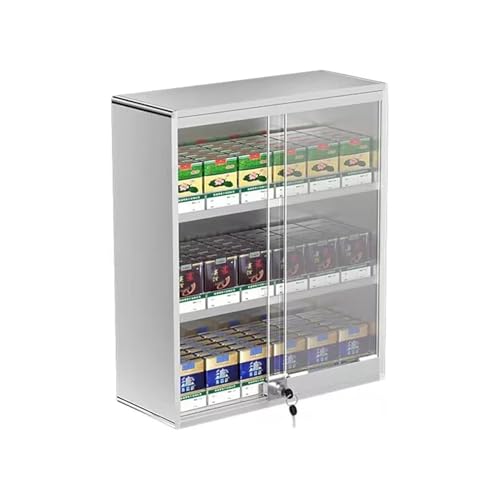 Vitrine à cigarettes murale verrouillable pour optimiser l'espace du comptoir tabac