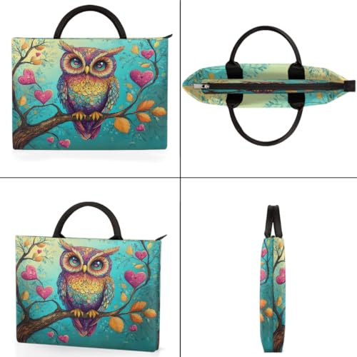 Funda para laptop 13.3 pulgadas con asas y bolsillos color búho miniatura 4