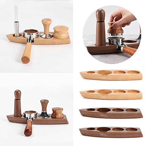 Generic Tamper Mat Wood Tamping Coffee Press Holder Espresso Tamper Holder Portafilter Coffee Box