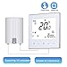 Heating Room Thermostat, Weekly Programmable Smart Thermostat LCD Display Touching Screen Temperature Controller 5A AC110‑230V for Home Boiler (White)