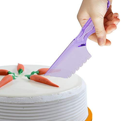 Ram-Pro Plastic Lettuce Knives Assorted Colors Children's Safe Cooking Chef Nylon Kids Kitchen Toddler Knives Set for Fruit Knife with Serrated Edge Pack of 3 - Thumbnail 4