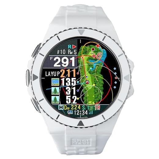 Shot Navi EXCEEDS Golf GPS Navigation Watch – 1.4″ Color Touchscreen, Slope Distance, Green Mapping, Temperature Compensation, USB-C(White)