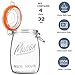 Anwoi Wide Mouth Mason Jars with Airtight Lid 32 oz 4 Pack - Large Mason Jars For Flour and Sugar With Scale Mark Food Storage Canning Jars for Pickling Flour Sugar Pasta Oats Cereal