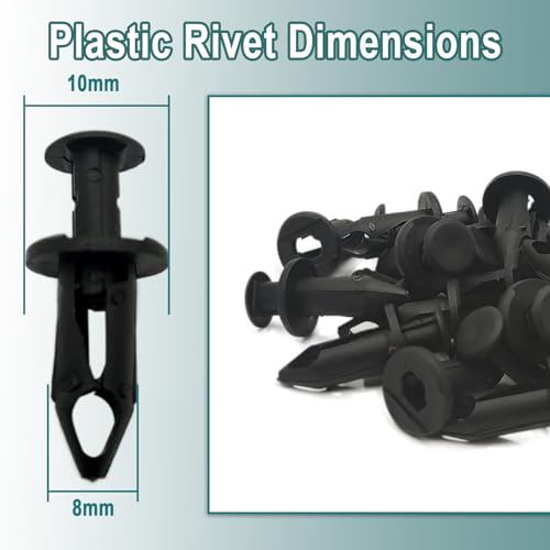 QYMOTO 9060-040310 Plastic Rivets Push Pins Compatible with CFMOTO Uforce Zforce Cforce UTV ATV Plastic Hood Fender Clips Body Rivets (20 Pack)