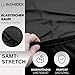 BUSHBOCK® Premium Autoabdeckung Indoor - Satin Schutzhülle Stoff - Abdeckplane Autoplane Autogarage Innenbereich - 2 Farben, 4 Größen (Schwarz, M)