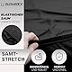 BUSHBOCK® Premium Autoabdeckung Indoor - Satin Schutzhülle Stoff - Abdeckplane Autoplane Autogarage Innenbereich - 2 Farben, 4 Größen (Schwarz, L)