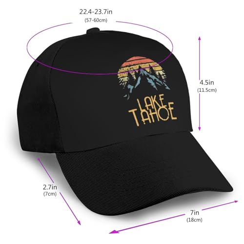 Lake Tahoe Unisex Classic Adjustable Curved Brim Baseball Cap, Trucker Hat2