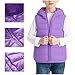 Blczomt Girls Puffer Vest Hooded Warm Travel Zip Up Sleeveless Winter Jacket Lightweight Padded Vests Cozy Fall Coats Clothes fashion clothing Purple 11 Years
