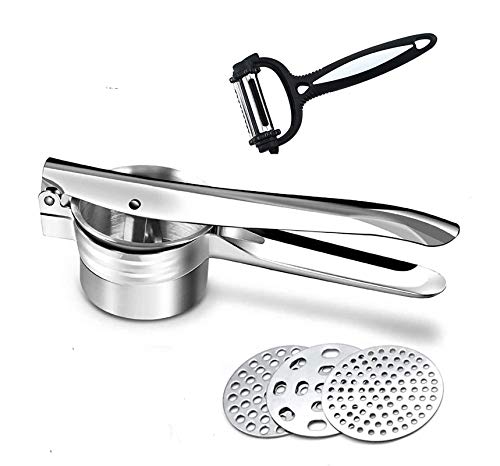 Potato Masher Stainless Steel Masher Potato Ricer Stainless Steel Professional Potaoe Masher Potato Press Crusher Grinder