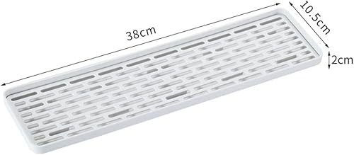 Miniatura 6 de Bandeja de drenaje de platos, bandeja de drenaje de 2 niveles, almohadilla de secado de platos extendida para encimera de cocina, soporte de bandeja