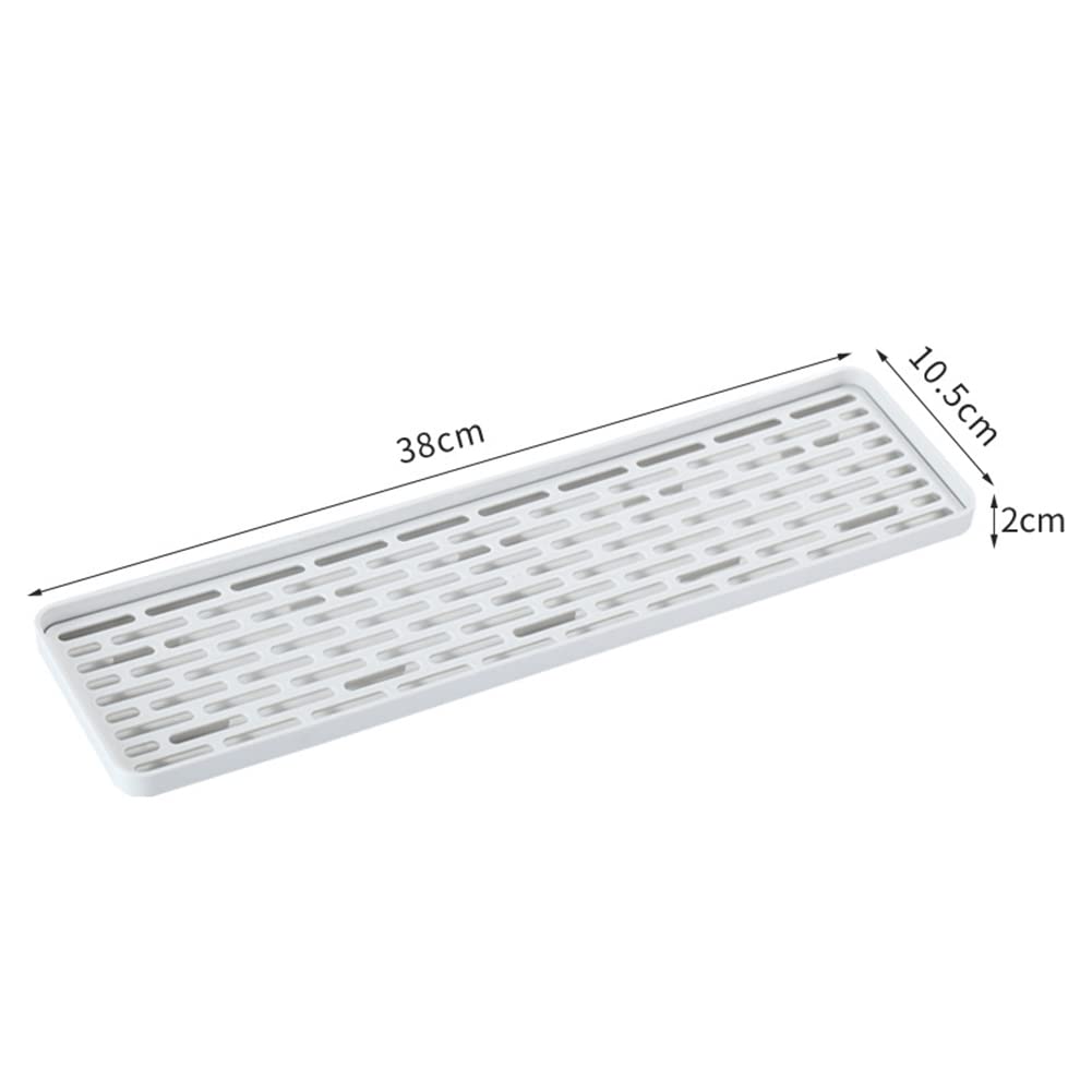 Uposao Drain Tray Double Layer Plastic Tea Tray Tableware Drain Rack Dish Drainer Drying Rack Kitchen Sink Detachable Storage Tray for Cup Bowl Fruit Utensil Coffee - Image 3