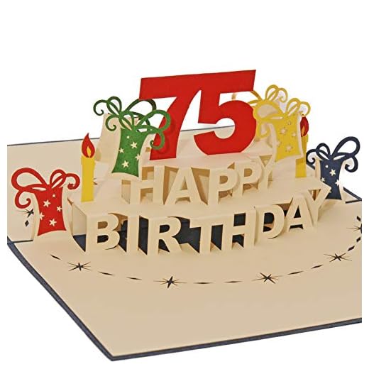 Favour Pop Up tarjeta de felicitación para redondos 75. Cumpleaños. Una originelle 3d tarjeta de felicitación, un de mano gearbeitetes Filigrana de arte, que se al abrir la gestalteten azules engomado