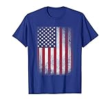USA Flag 4th July American Red White Blue Star Stripes 4 Day T-Shirt
