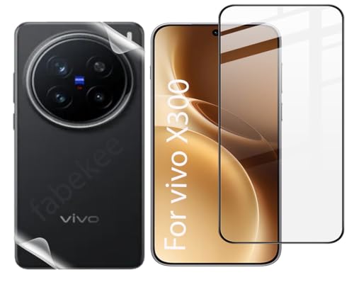 Image of Tempered Glass Screen Protector Compatible for Vivo X300 5G | Front And Back Screen Guard With camera lens protector (Combo)