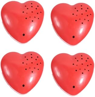 4PCS Heart Shaped Voice Recorder, Voice Recording Button 30 Seconds, Valentine's Day Heart Sound Recorder, Mini Voice Recorder, For Stuffed Animal Push Button Sound Recorder