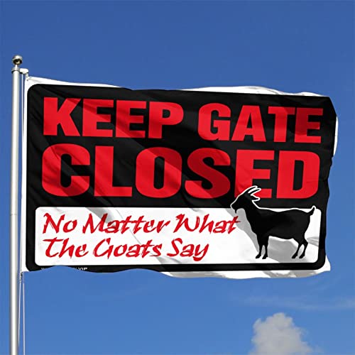 Drapeau Keep Gate Closed vintage pour chambre garçon 152x244 cm