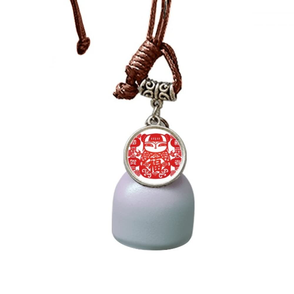 Paper cut flower lantern dream catcher y campana colgante de coche decorativa roja