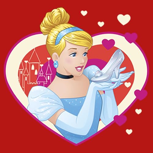 Image of Girl's Cinderella Valentine Glass Slipper T-Shirt