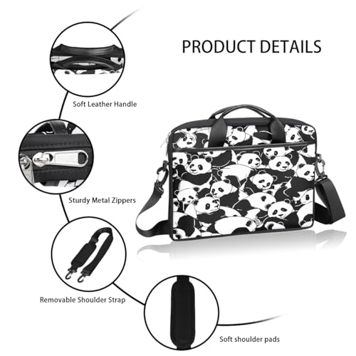 Maletín para laptop con diseño de pandas para laptop de 15 pulgadas miniatura 4