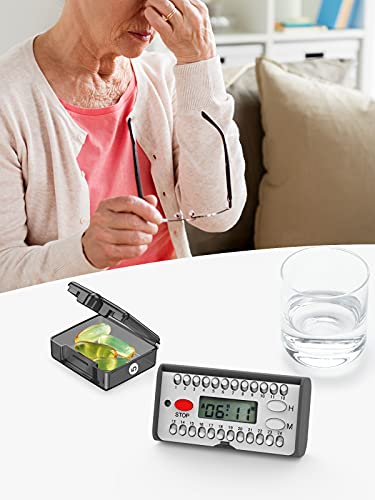 Image of Fullicon Electronic Pill Reminder, Multiple Alarm Medication with 6 Alarms A Day