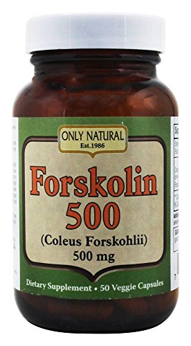 Only Natural Forskolin Extract - 50 Vcaps, Botanicals and Herbs, Single Herb Supplements Dairy Free Yeast Free Wheat Free