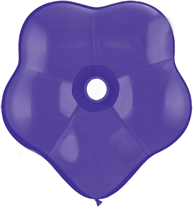 PMU16 Inches Flower Blossom Balloons Purple Latex (25/Pkg) Pkg/1