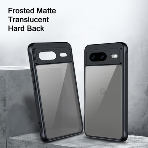 Image of TheGiftKart Hybrid Matte Frosted Translucent Back Cover Case for Google Pixel 8 | Shockproof Design | Camera Protection Module | Hard Back Cover Case for Google Pixel 8 (PC & TPU, Frost Black)
