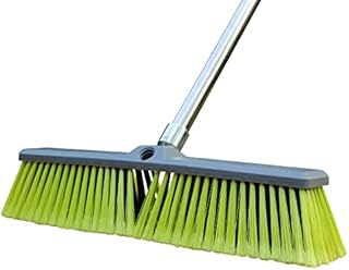 PHYEX 18” Push Broom with Adjustable Long Handle, Multi-Surface Floor Scrub Brush for Cleaning Deck, Patio, Garage, Driveway