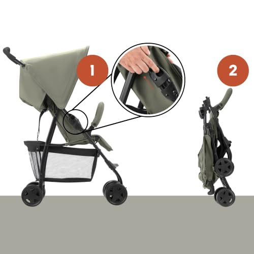 hauck federleichter Reisebuggy 5,9 kg schnell klappbar, Sport Olive – Ansicht 6
