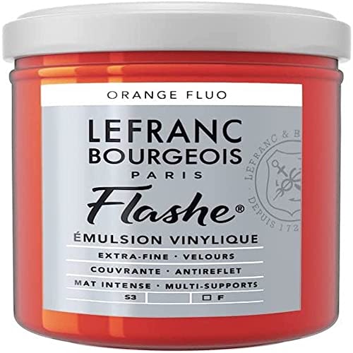 Lefranc & Bourgeois – Vinile acrilico colore, Extra Fine in vinile colore per artisti, Fluoorange, 125ml Tube - Vinylfarbe