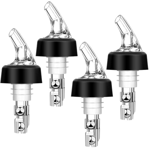 ECHOBUY 2 cl Dosificadores por Boquilla Transparente 4PCS Medidores, Porcionadores Auto-Pour para Vino, Licores, Cócteles y Aceite