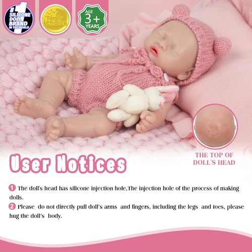 Muñeca bebé mini de silicona realista 8 pulgadas miniatura 2