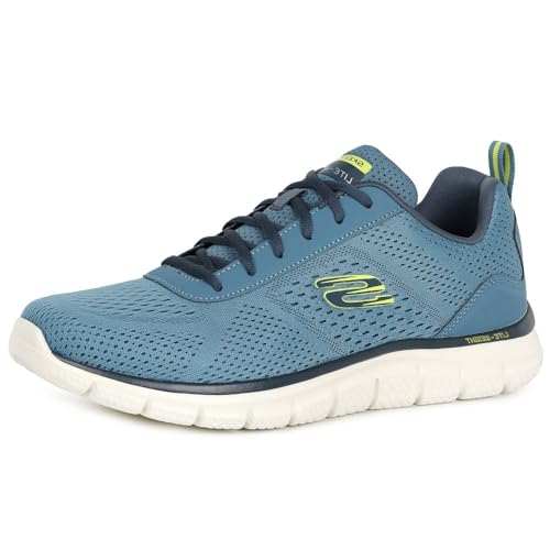 Skechers Herren Track Leshur Sneaker, Slate Mesh/Synthetic, 43 EU
