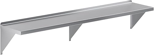 Miniatura 21 de AmGood Estante de pared de acero inoxidable de 14 x 36 pulgadas Estantería de metal para electrodomésticos y equipos Cocina, restaurante