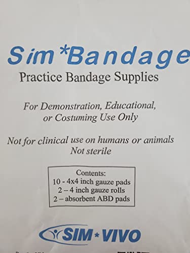 Sim-Bandage - Surtido de gasas y vendas, y vendas ABD para entrenamiento realista de vendajes miniatura 6