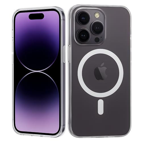 Image of Anti-Yellow Clear Case for iPhone 14 Pro Max | UV Shield Technology | Zero-Yellowing Formula | MagSafe Compatible | Drop Protection (TPU + Polycarbonate | Crystal Clear)