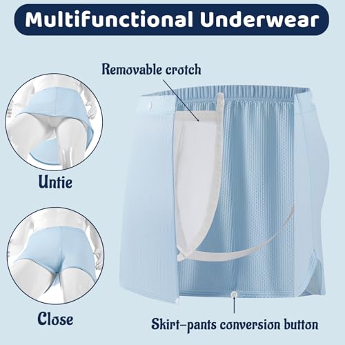 Evankin Mens Boxer Brief Split Side Underwear Sexy Mesh Ice Silk Loincloth Thong Multifunctional Underpants2