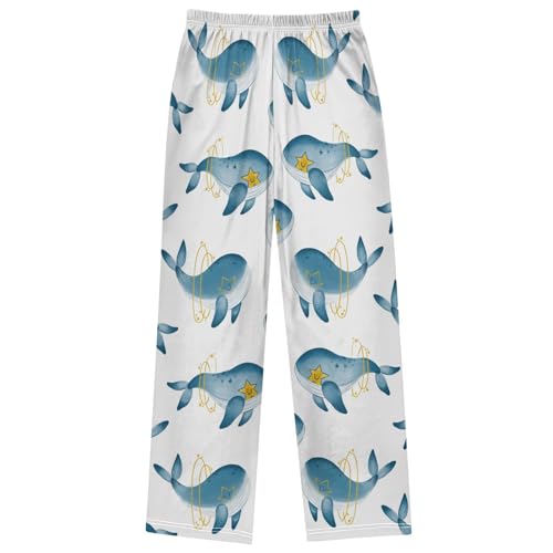 Boy's Pants Watercolor Whale Planet Star Jogger Pants Elastic Waist Long Bottoms Trousers with Pockets 6-14 Years 7