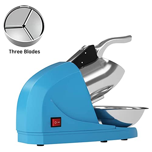 zhicheng shop Ice Shaver Electric DREI-Klingen-Schneekegelhersteller Edelstahl-Rasier-Eismaschine 100 kg/h Heim- und… – Bild 3