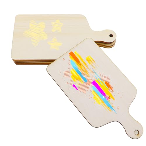 Set de 6 mini tablas de cortar de madera con mango miniatura 2