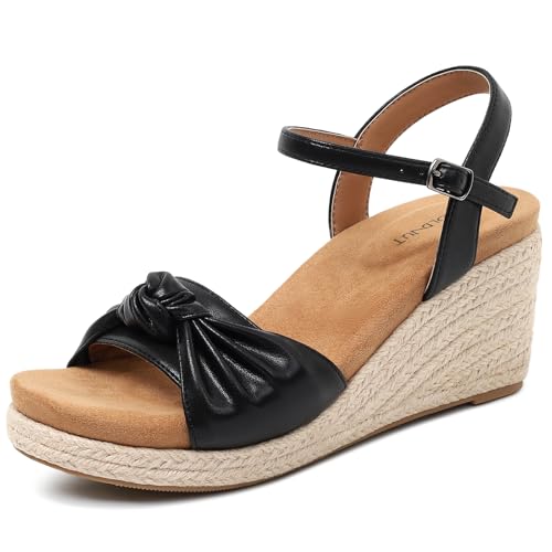 Image of Comfortable Women's Platform Espadrille Sandals Dressy Wedge Shoes Summer