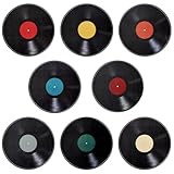 Piriuuo 8 Pcs Records Wall Decor, Vinyl Records Decor Decorative Vinyl Record Decor 9'' Vinyl Record Wall Decor Vinyl Record Stickers Fake Vinyl Records Decals for Home Wall Music Party Decoration