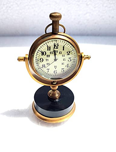 Reloj de mesa de estilo antiguo, el regalo náutico de latón ideal 4