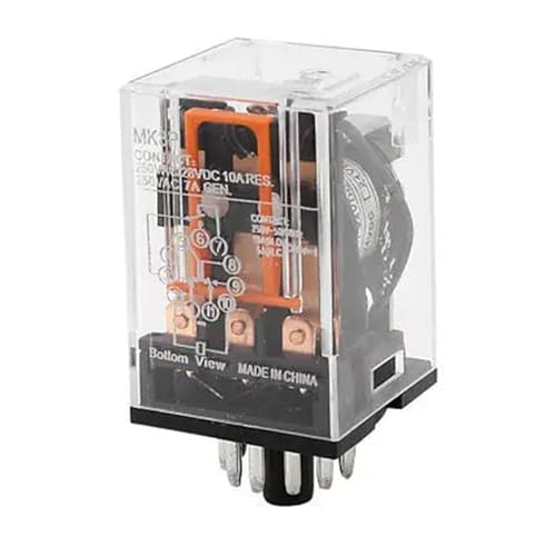 Relé electromecánico 3P DC 24V conmutador de 11 pines 3PDT para lógica de relés