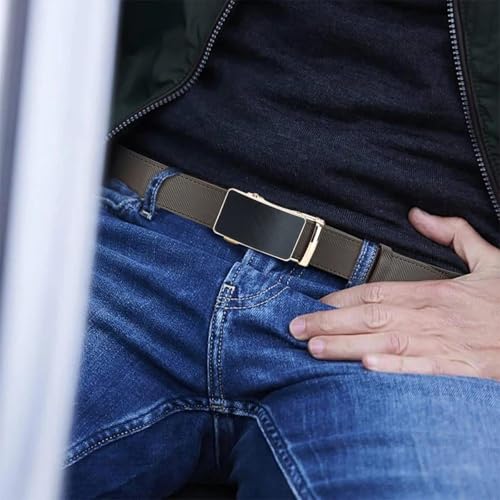 Luxury Men's Genuine Leather Belt - Metal Automatic Alloy Buckle & Fashion Ratchet Design2