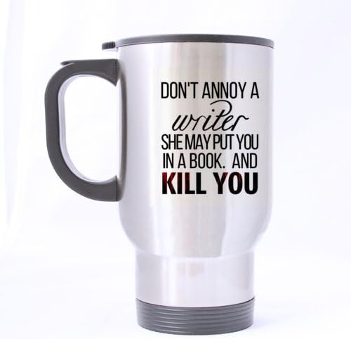Don't Annoy a Writer Girl Mug Gifts for Writer- Funny Travel Mug 14oz Coffee Mugs or Tea Cup Cool Birthday/christmas Gifts for Men,women,him,boys and Girls