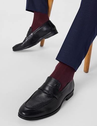 Image of Louis Philippe Men Premium Leather Breathable Lining Material Anti Slip with Heel TPR Sole Formal Slip-on Shoes