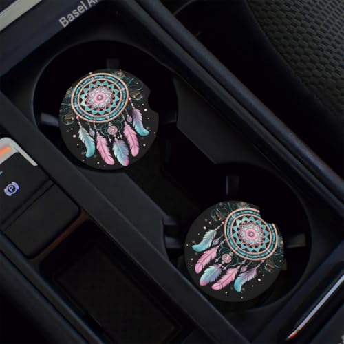 Portavasos universal para auto 2 piezas cerámico y madera miniatura 6