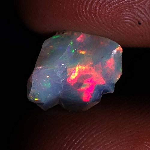 Qualitygems Opal lot Black Opal Natural Ethiopian raw Opal Rough Rough Gemstone Birthstone Opal Rainbow fire Opal lot01.50Cts. Natural Multi Fire Ethiopian Opal Rough 10x11x03MM. Gemstones SM12-62